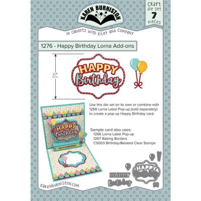 Karen Burniston Cutting Dies - Happy Birthday Lorna Add-ons